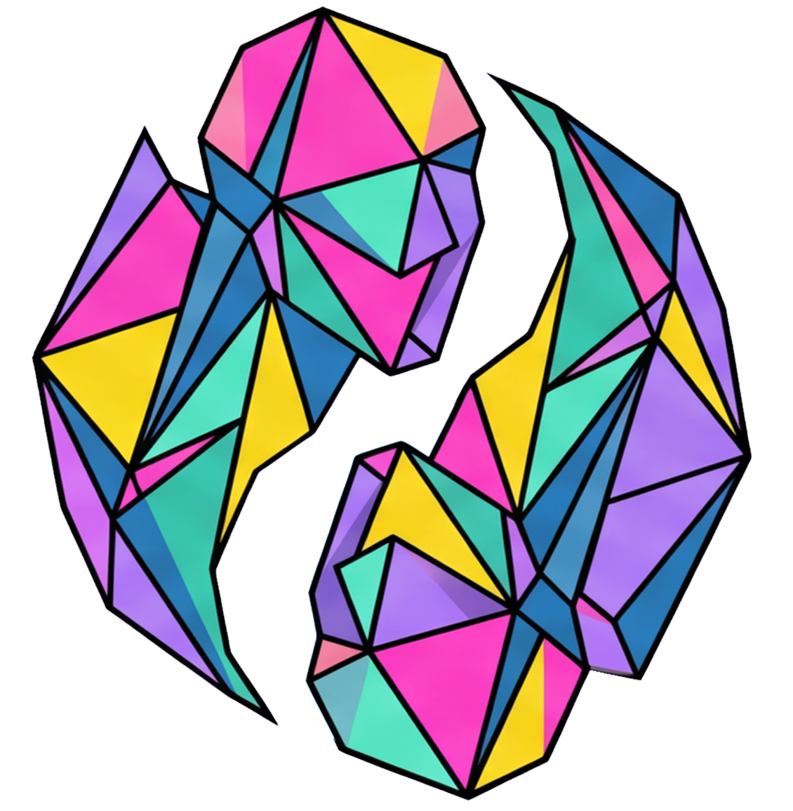 Primal Vox crystalline geometric logo